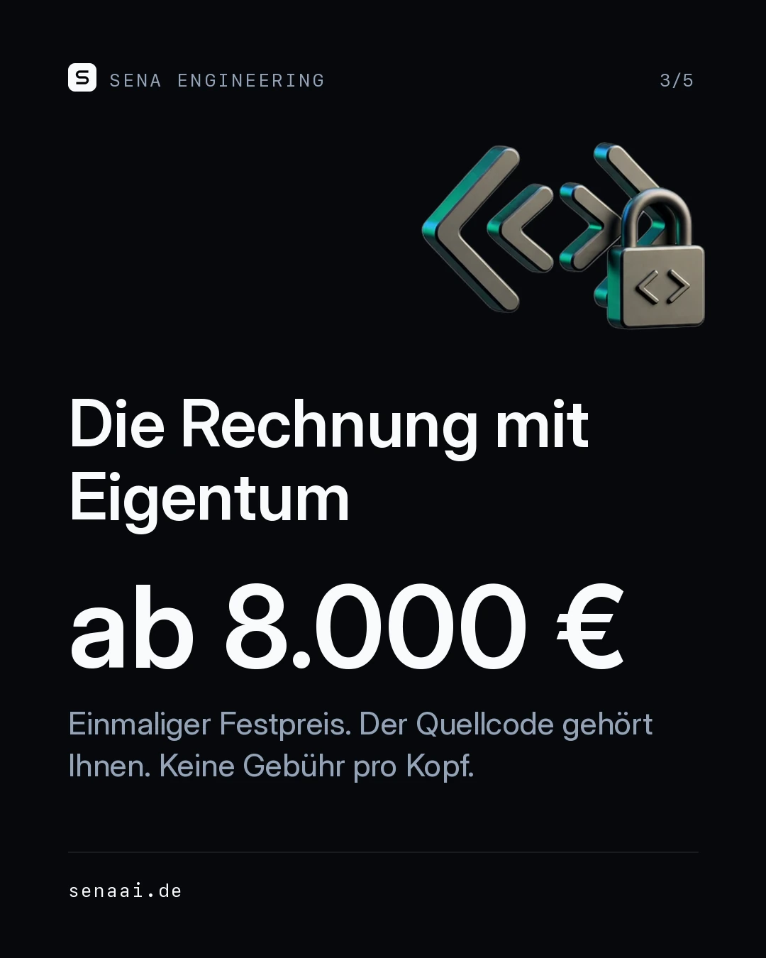 Eigenes CRM vs. Lizenzfalle: Warum 10 Mitarbeiter über 42.000 € sparen können, Folie 3 von 5